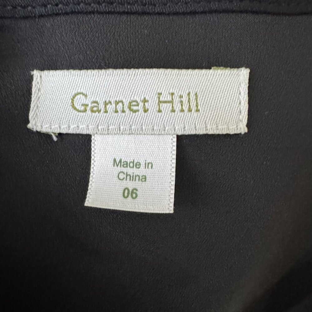 Garnet Hill black dress  v-neck viscose loose relaxed fit lagenlook size 6 - Picture 5 of 8